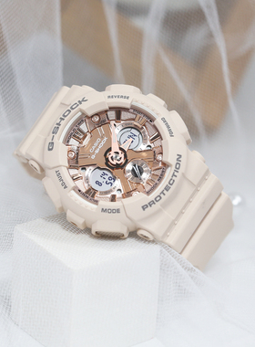 卡西欧手表女G-SHOCK防水樱花粉baby-g运动女表GMA-S120MF/S110MP