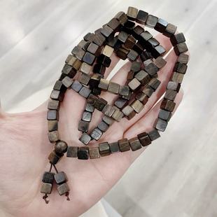 沉香方糖半成品散珠子 可做多圈女款手链 沉香随形单圈手串