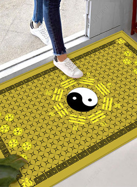 进门五帝钱北斗七星地垫喜庆入户门垫太极八卦脚垫门垫玄关防滑垫