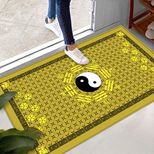 进门五帝钱北斗七星地垫喜庆入户门垫太极八卦脚垫门垫玄关防滑垫