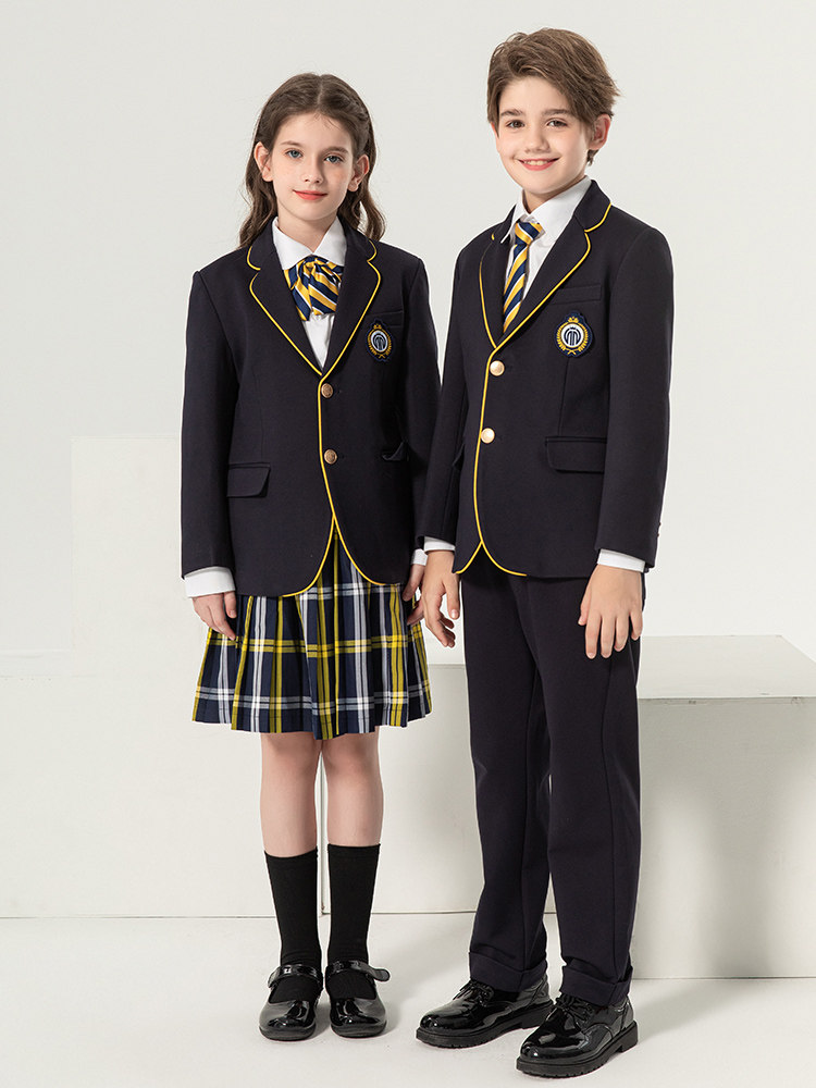春秋新款小学生班服幼儿园园服英伦学院风儿童西装套装表演合唱服