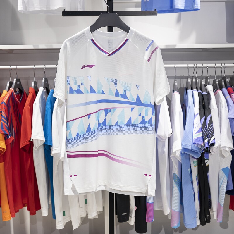 李宁2024春季羽毛球系列男子速干凉爽抗菌比赛上衣AAYU131