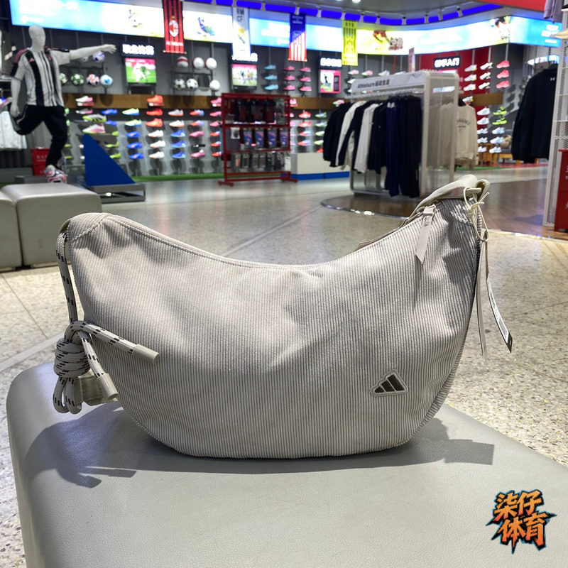 ADIDAS阿迪达斯灯芯绒旅行男女大容量运动休闲斜挎包饺子包KE6635