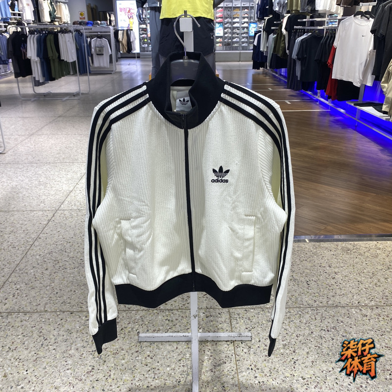 阿迪达斯三叶草女子短款针织外套