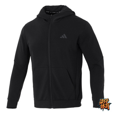 阿迪达斯新款防风连帽运动外套
