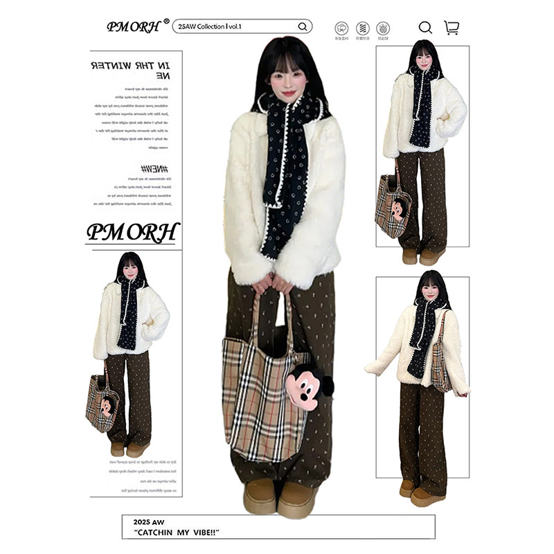 PMORH美式设计感高街碎花直筒牛仔裤女秋冬2026高个子显瘦阔腿裤,女装/女士精品,牛仔裤,淘宝优惠券,粉丝福利购,淘宝优惠卷