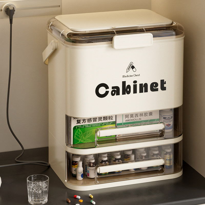 医药箱家用大容量多层抽屉式大号药品收纳盒分层医疗箱家庭装药包,收纳整理,医药箱,淘宝优惠券,粉丝福利购,淘宝优惠卷