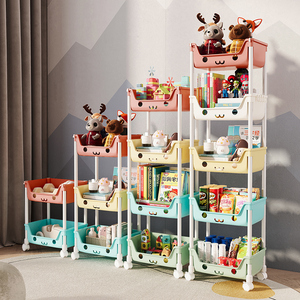 玩具多层收纳架小推车零食架子厨房整理置物神器移动落地儿童书架
