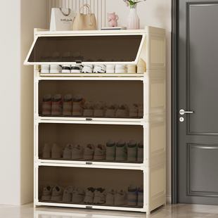 鞋架多层家用门口入户门简易带门鞋柜鞋子收纳柜一体靠墙防尘门外