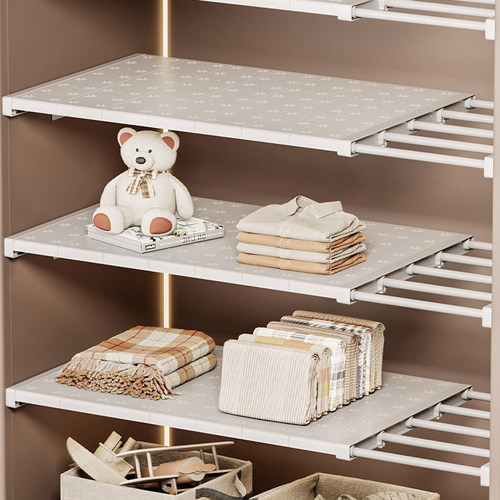 衣柜分层隔板橱柜伸缩收纳架