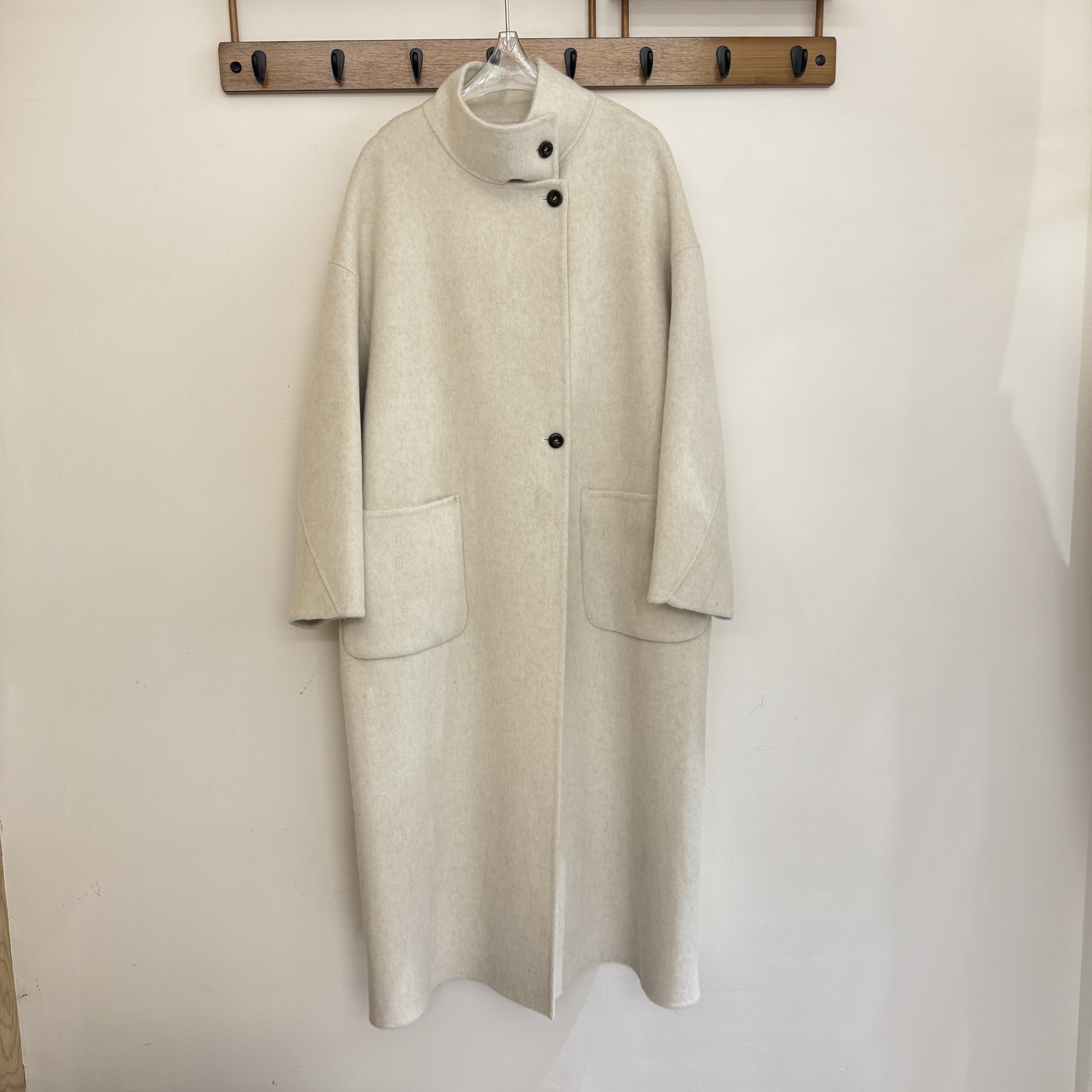 韩系慵懒风立领双面羊绒大衣女中长款高级感通勤显瘦毛呢外套秋冬,女装/女士精品,毛呢外套,淘宝优惠券,粉丝福利购,淘宝优惠卷