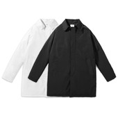 加厚夹棉单排扣风衣 pureピュア 日本进口面料 纯色棉服四色男