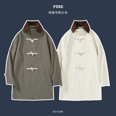 seminpur长款毛呢秋冬毛织领大衣