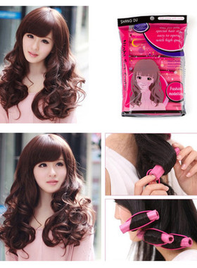 不伤发卷发棒卷发神器睡美人海绵头花卷发器内扣梨花DIY美发工具