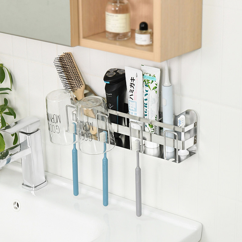 卫生间304不锈钢牙刷置物架~