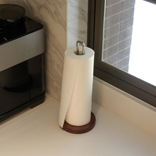 厨房纸巾架立式卷纸架家用实木托卷筒纸支架一次性懒人抹布置物架