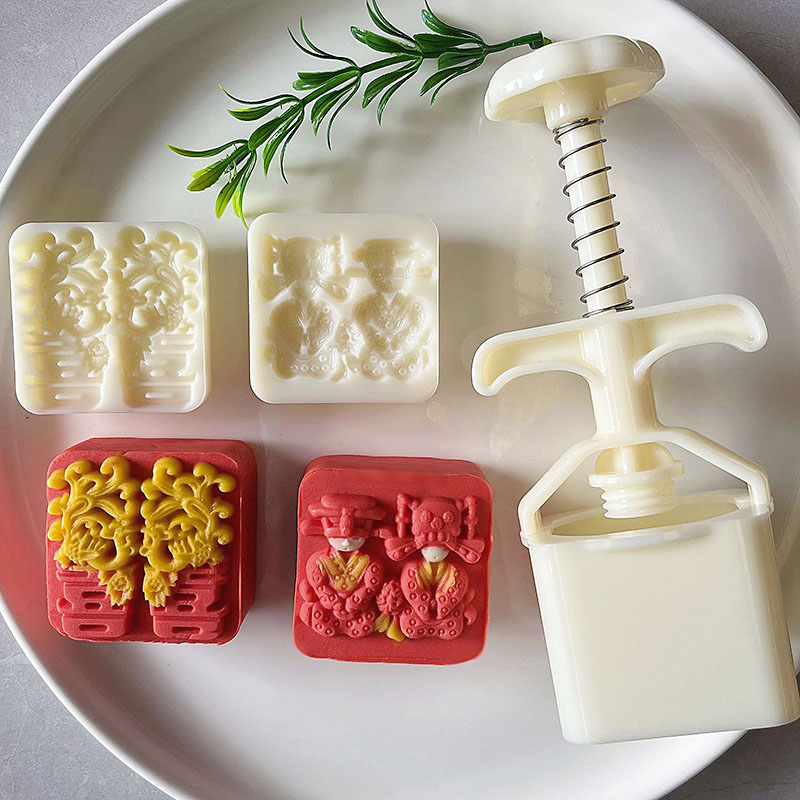 75克方边福囍婚礼喜庆模具