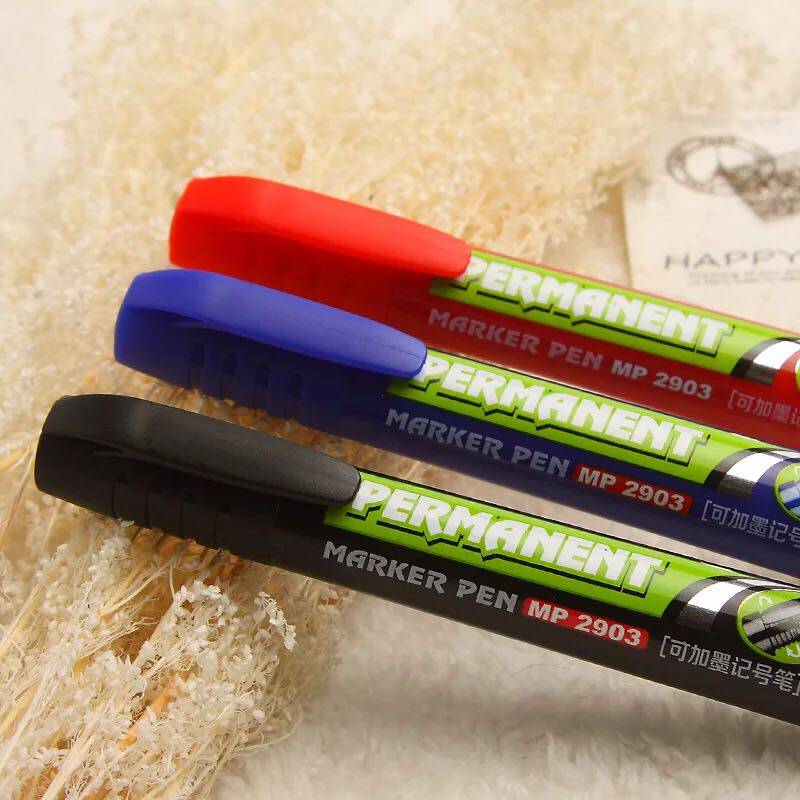 BAOKE 2903 리필 잉크 마커 검정 유성 대형 헤드 마커 펜 물류 펜 마커 펜 두꺼운 후크 라인 펜 속건성 퇴색하기 쉽지 않은 로그인 포스터 펜 사무용품 12 대용량