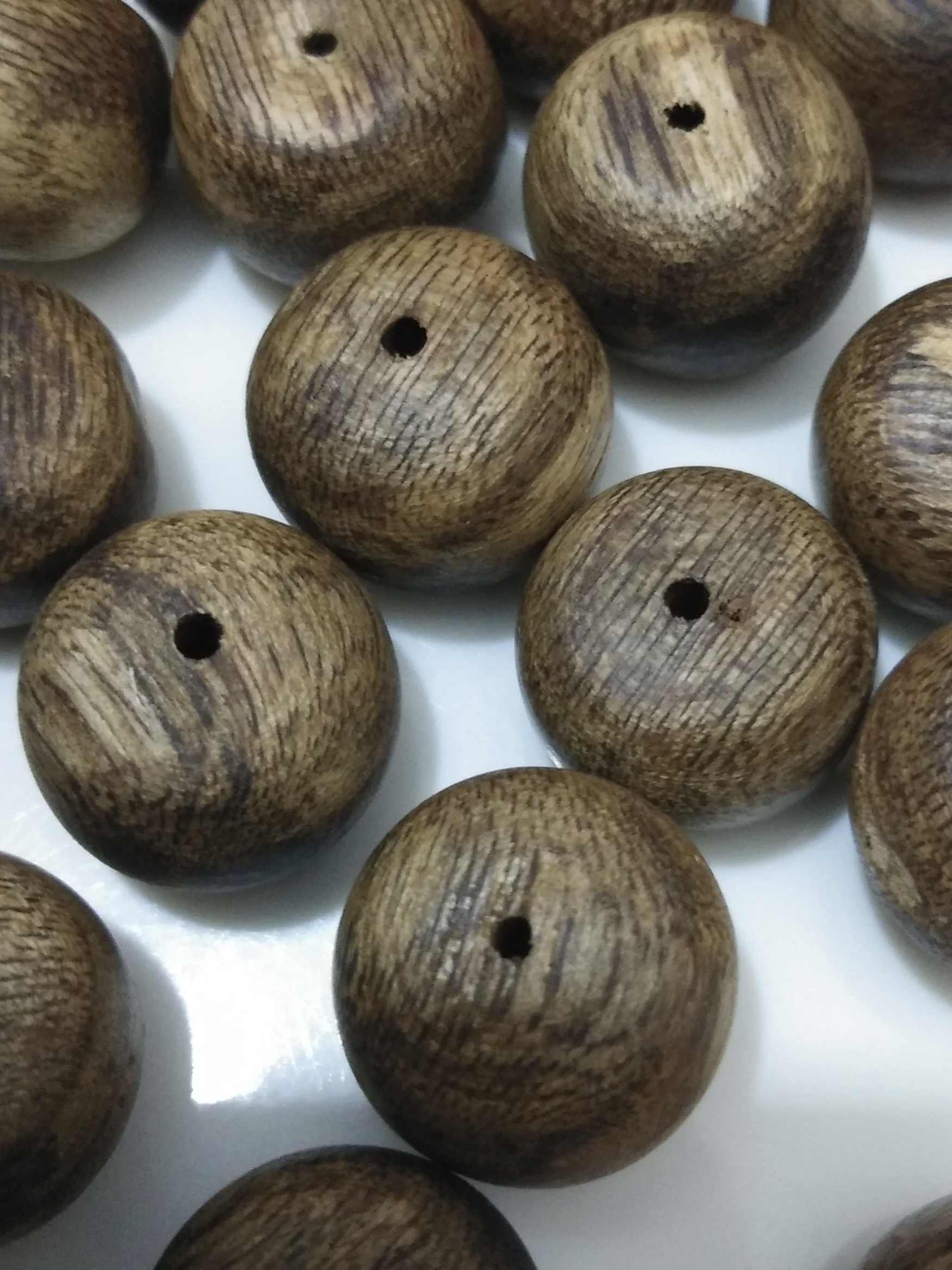 天然棋楠沉香散珠14mm苹果珠沉香