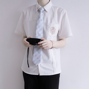 DK制服正统学生刺绣短袖 新款 衬衫 穗陵川 原创JK 刺篇 男夏季