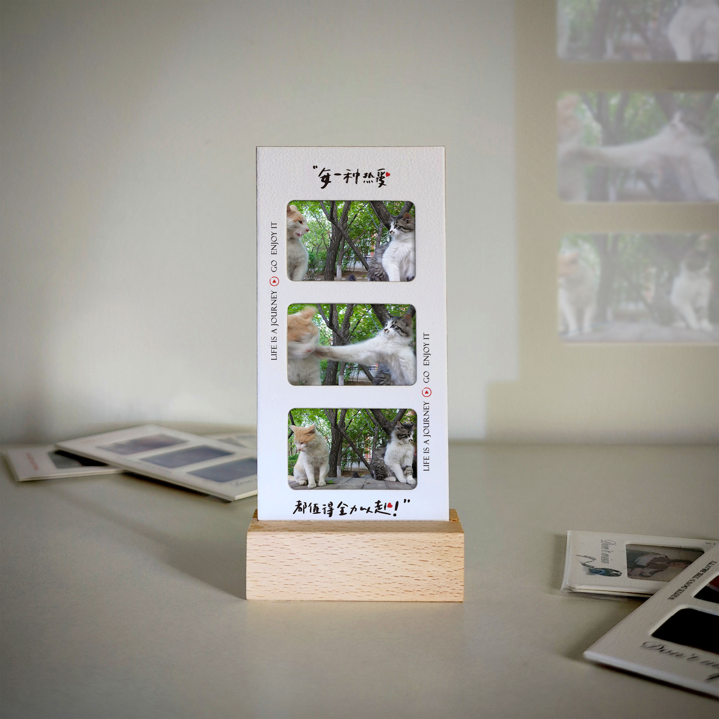 定制专拍胶片书签摆台