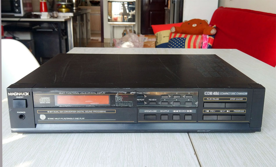 飞利浦子品牌MAGNAVOX CDB486 CD机同轴转盘CDM4摇臂光头美版120V