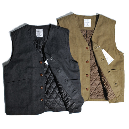 重磅帆布牛仔美式复古猎装棉马甲