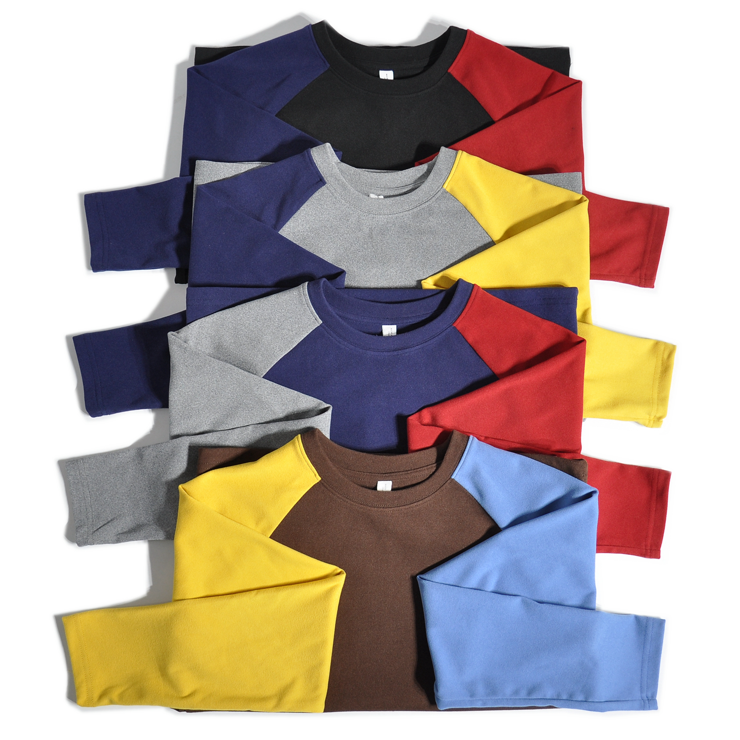 日系复古撞色拼接德绒保暖打底衫