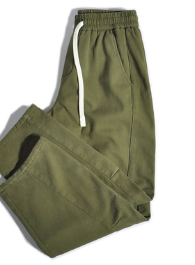 重磅加绒保暖美式复古拼接弯刀阔腿工装裤日系宽松直筒锥形休闲裤