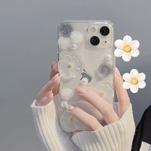 ins珍珠花朵适用oppoReno12 11 10pro+ 9 8 7se手机壳reno6 5k 4滴胶保护套Findx5 x6pro x7