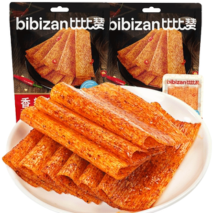 香辣片辣条儿时怀旧食品好吃的零食排行榜小吃网红麻辣手撕辣皮