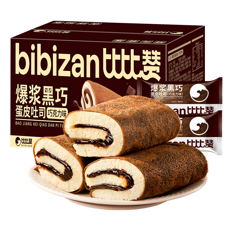 比比赞爆浆黑巧蛋皮吐司300g【N】