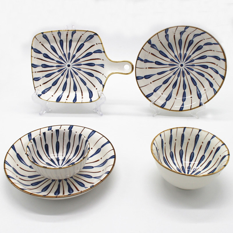 7/8英寸网红日式水滴盘碗套装 4.5/5.5英寸家用饭碗热菜盘喝粥碗,餐饮具,盘,淘宝优惠券,粉丝福利购,淘宝优惠卷