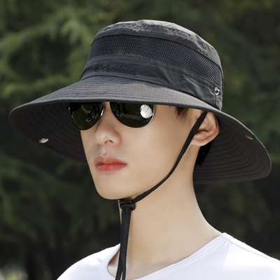 遮阳帽子男夏季防晒男士登山旅游男款渔夫薄款透气钓鱼户外0315k
