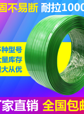 pet塑钢打包带编织带捆绑带打包扣手工用1608绿色包装捆扎塑料条