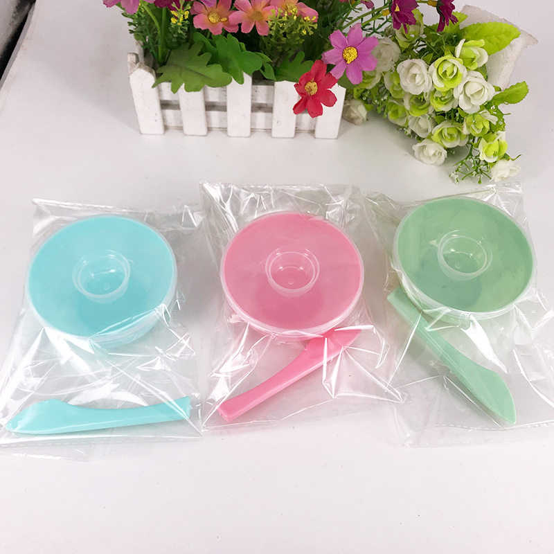3件套塑料面膜工具果冻色面膜套装 实用美妆工具套装礼包 面膜棒