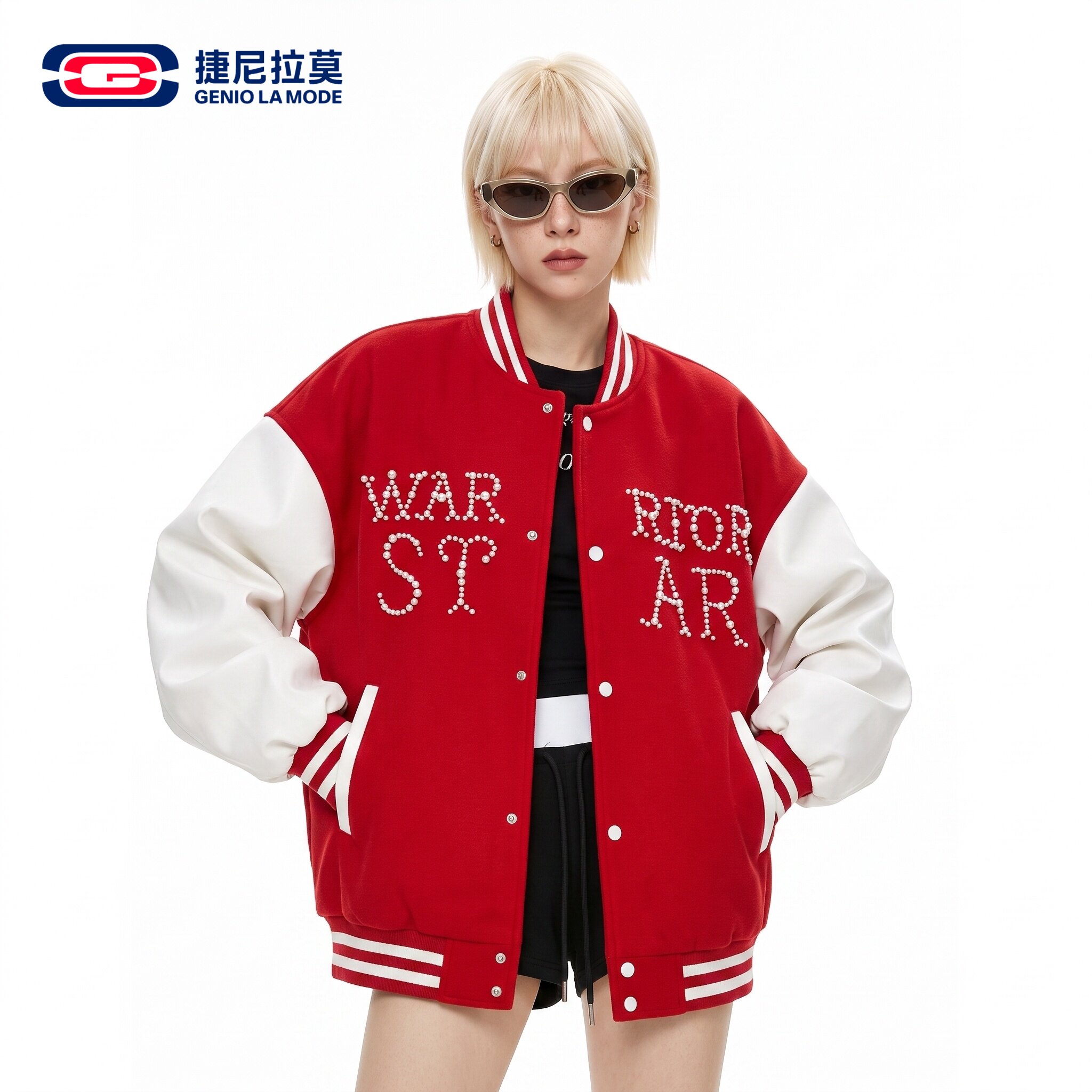 捷尼拉莫美式复古棒球服外套