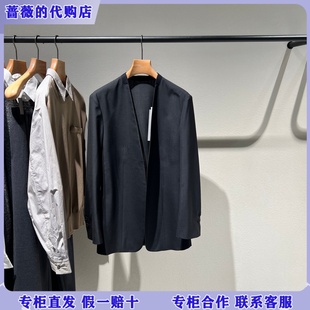 LESS国内专柜代购2026春通勤高质感无领西装外套2Q2713420-2795