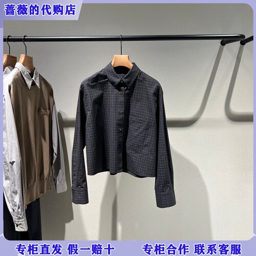 LESS国内专柜代购2026春进口全棉格纹衬衫2Q2214440-1595