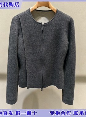LESS国内专柜代购2025冬短款山羊绒拉链针织衫2P0315840-2595