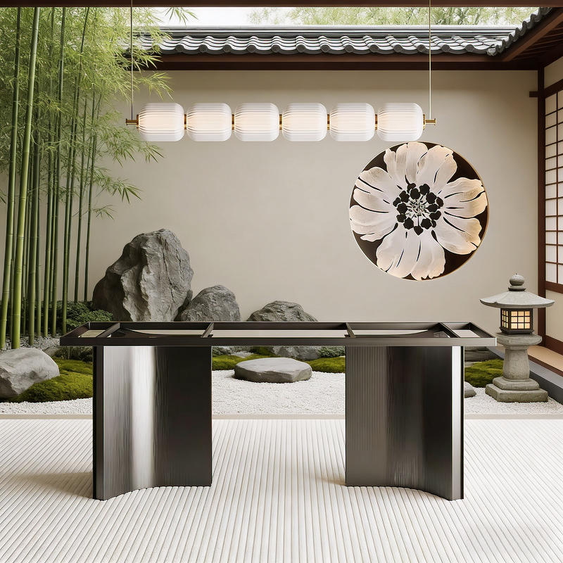 定制不锈钢桌脚桌腿餐桌支架岩板大理石奢石实木大板桌金属脚架