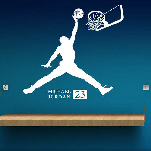 篮球运动人物墙贴画 nba名星贴纸 宿舍卧室创意励志乔丹墙壁贴纸