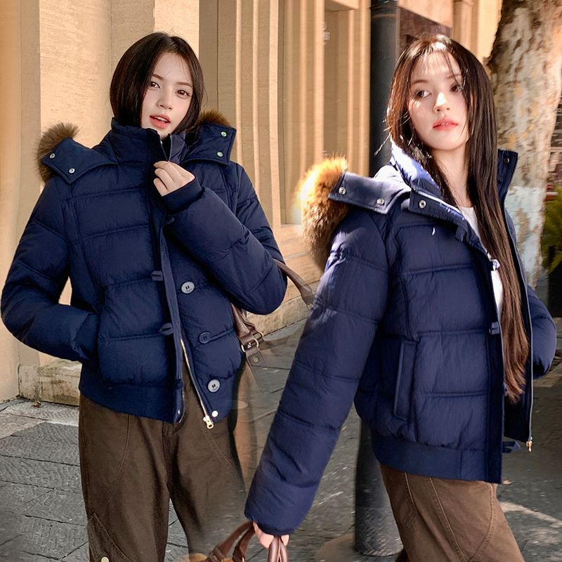毛领女短款加厚服冬装外套女