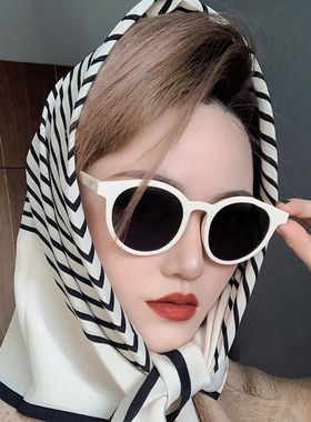 白色墨镜女韩版网红眼镜复古潮男ins港风街拍显瘦防紫外线太阳镜