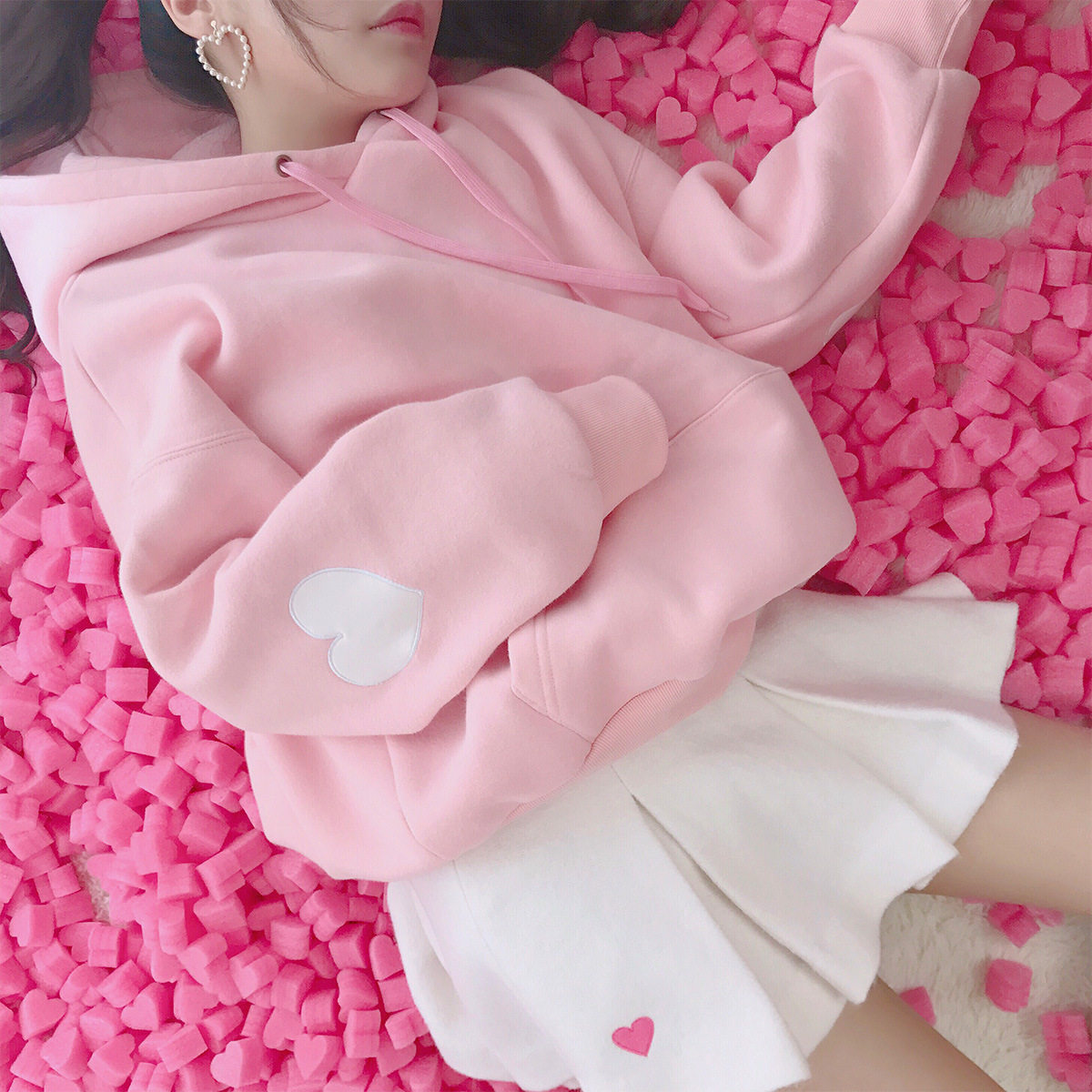 2021新款怪味少女上衣长袖cd变装伪娘外套女连帽女装大佬用品卫衣