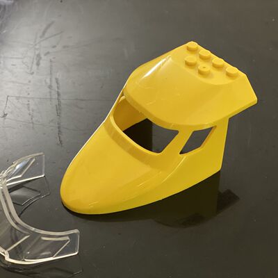 兼容国产积木87613 6x10×4飞机座舱MOC配件补件带挡风玻璃