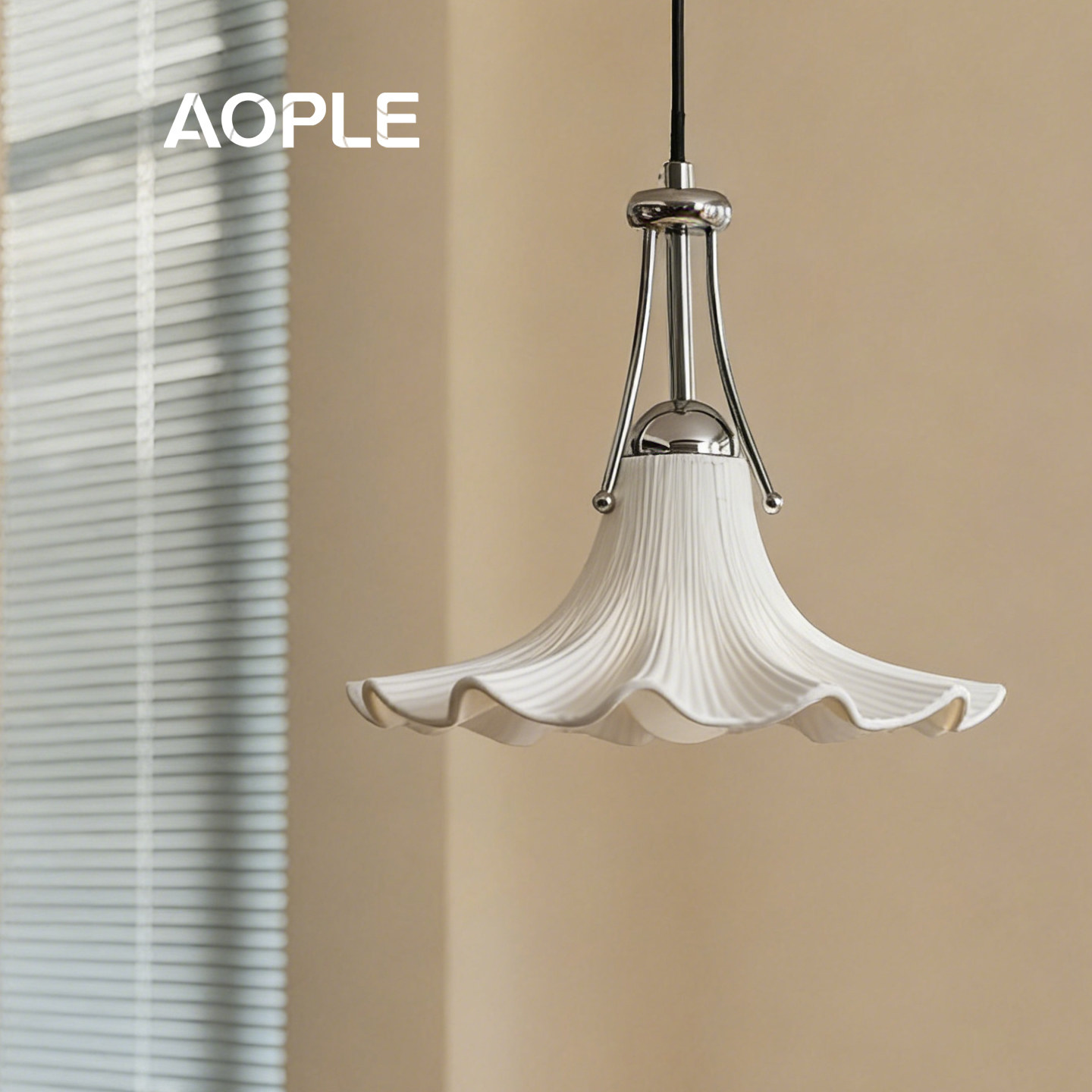 AOPLE陶瓷玉兰床头吊灯极简包豪斯高级感意式玄关餐厅飞碟吊线灯,家装灯饰光源,床头/玄关/吧台/过道吊灯,淘宝优惠券,粉丝福利购,淘宝优惠卷