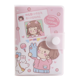 可爱卡通小本子便携式随身携带的迷你记事本口袋型笔记本小学生奖励按扣胶套本小号简约文艺小清新韩版少女心