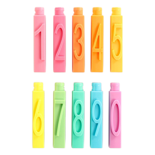 趣味数字接龙铅笔帽笔套创意数字拼接儿童铅笔头铅笔盖保护套笔盖舒适握笔器小学生幼儿园卡通可爱橡皮擦笔帽
