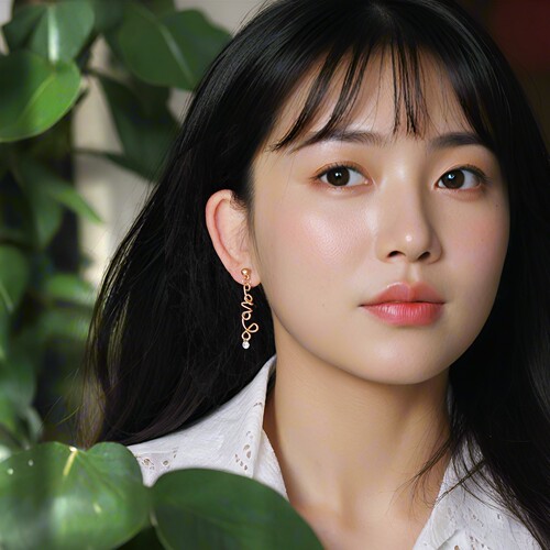 手工LOVE皓石耳饰真金镀层不脱色银针耳坠新款爆款耳钉女纯银针高